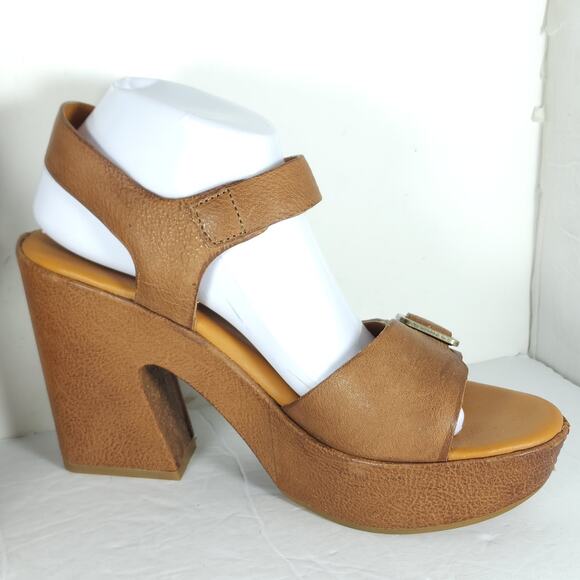 Kork-Ease Women's Kenora US10M Brown Leather Y2K Chunky Heel Platform Sandals - Picture 6 of 16